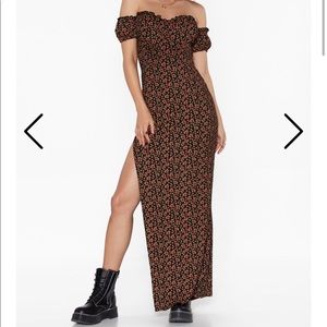 Off the shoulder maxi dress